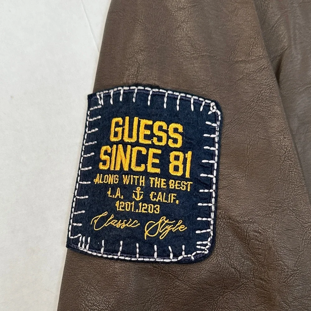 GUESS Men's Dark Brown Bomber Jacket - Picture 7 of 16